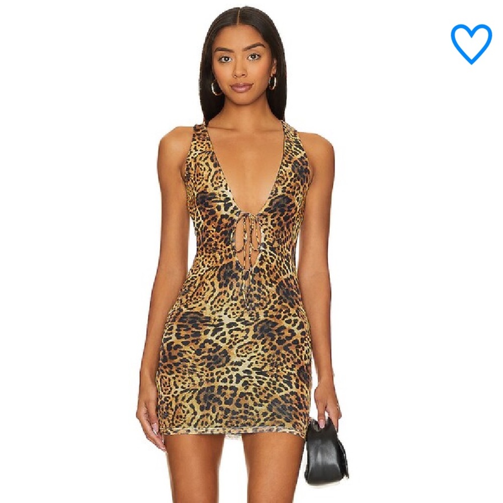 superdown Leopard-Print Mini Dress